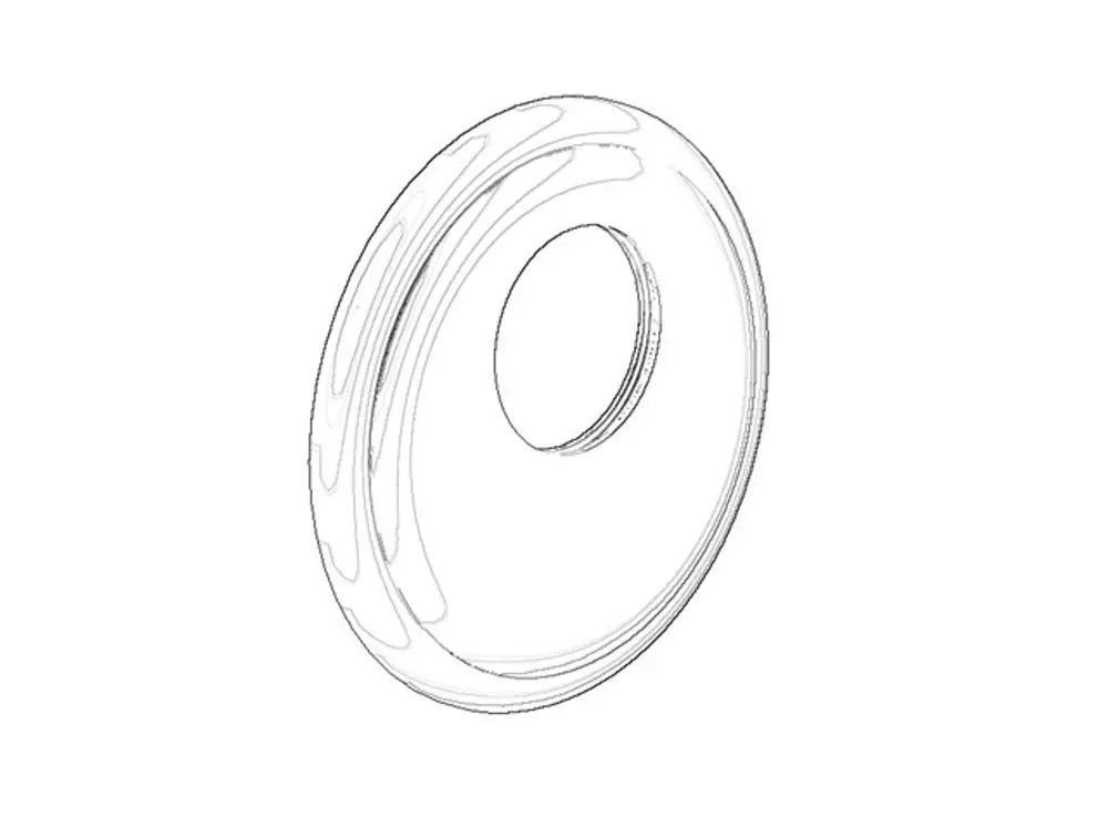 DORNBRACHT xTOOL Rosette Traditionell ERSATZTEILE 091102163 D. 124 x 13 mm Messing (23kt Gold), 091102163-09 Galeriebild 1